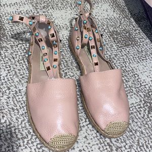 Valentino Rockstud Double Espadrille Flat